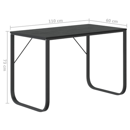 Computerbureau 110X60X73 Cm Spaanplaat Zwart