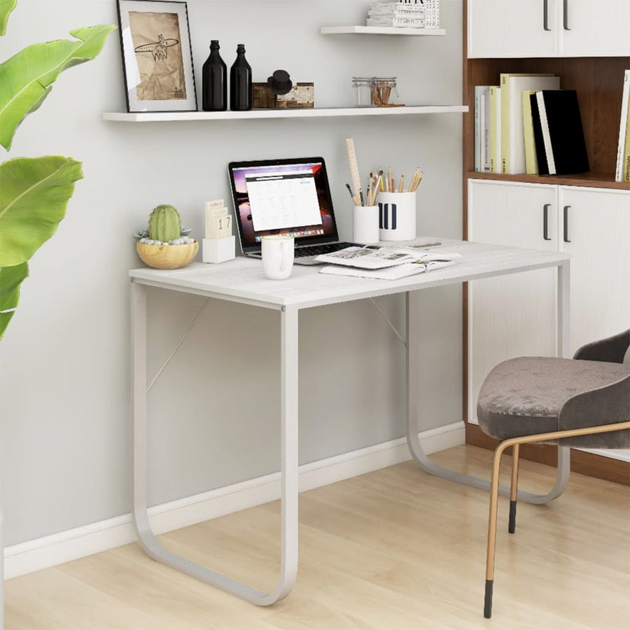 Computerbureau 110x60x73 cm spaanplaat wit