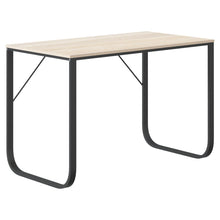 Computerbureau 110X60X73 Cm Spaanplaat Kleurig Zwart en eiken