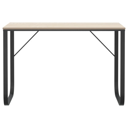 Computerbureau 110X60X73 Cm Spaanplaat Kleurig Zwart en eiken