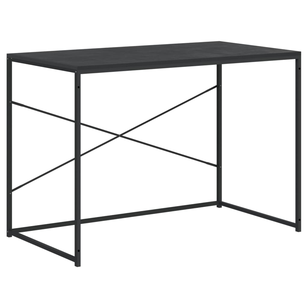 Computerbureau 110x60x70 cm bewerkt hout zwart