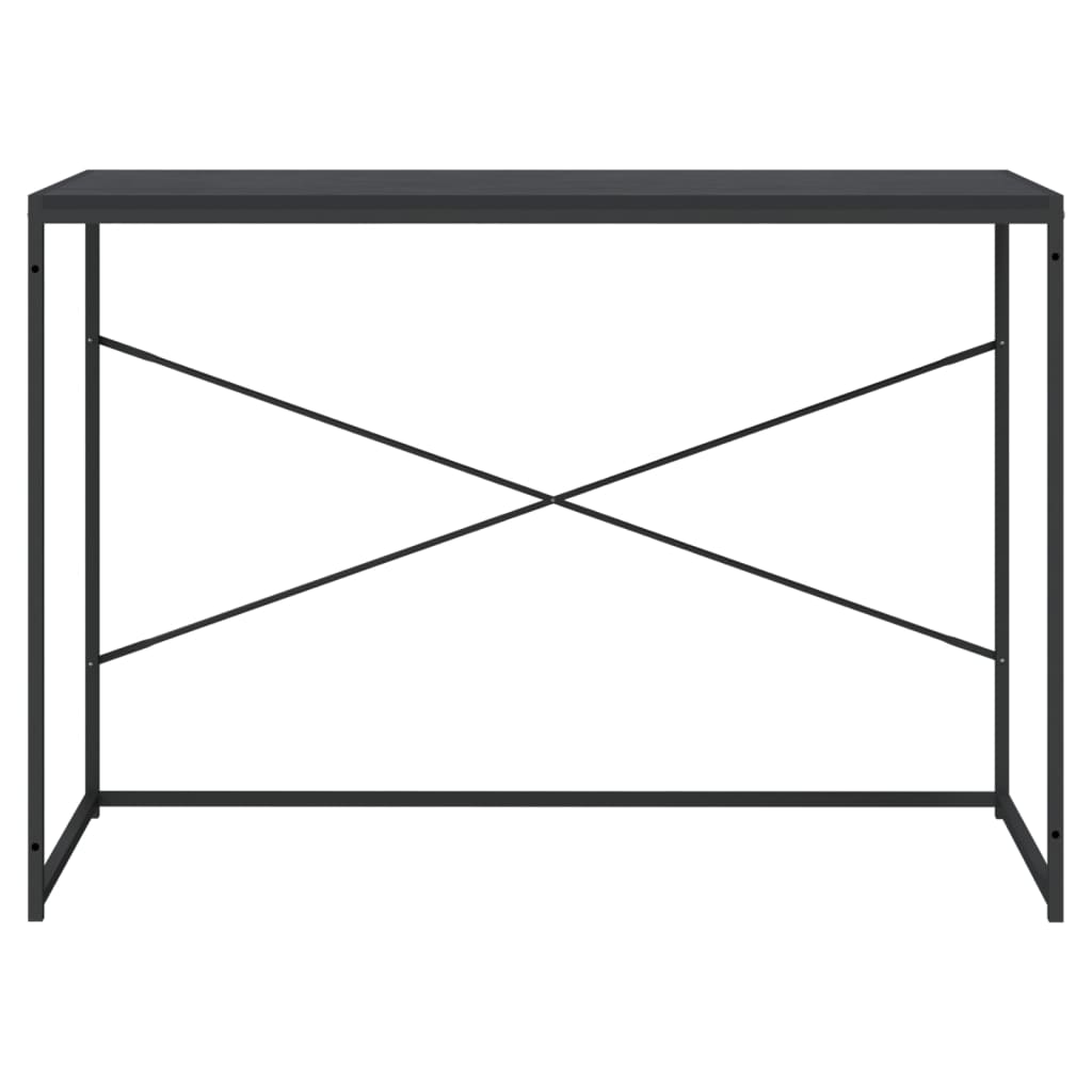 Computerbureau 110x60x70 cm bewerkt hout zwart