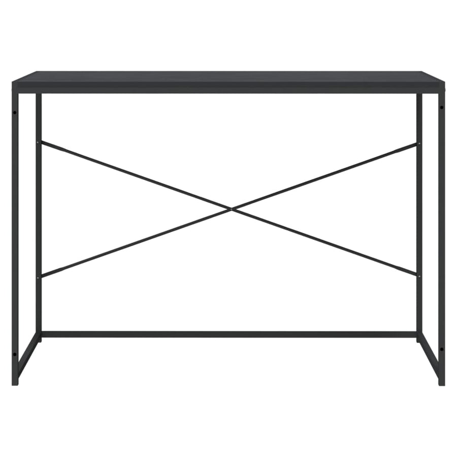 Computerbureau 110x60x70 cm bewerkt hout zwart