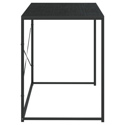 Computerbureau 110x60x70 cm bewerkt hout zwart