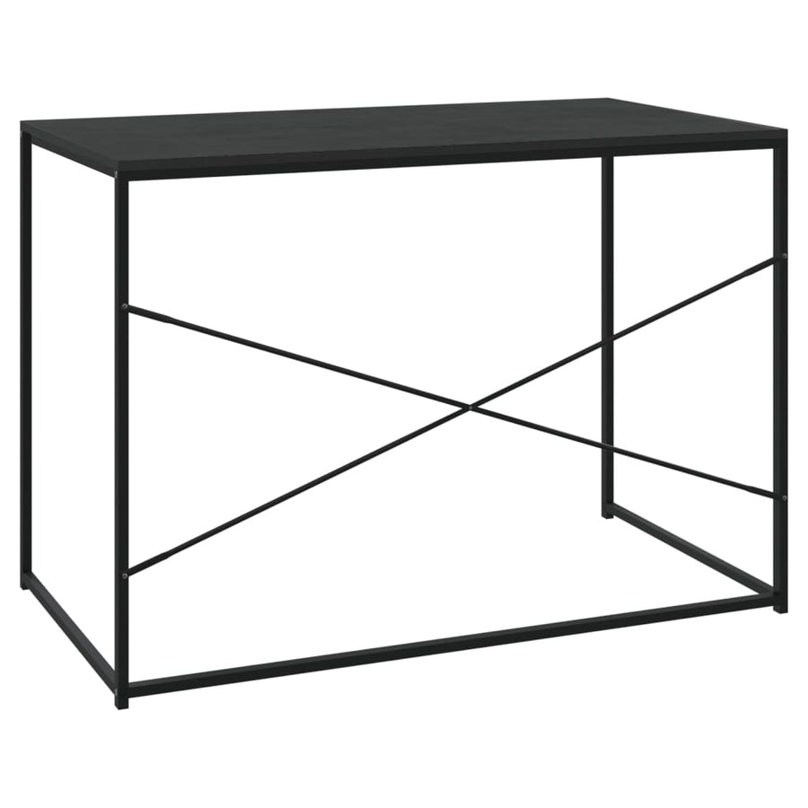 Computerbureau 110x60x70 cm bewerkt hout zwart