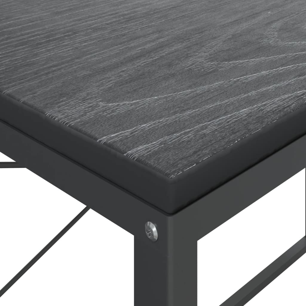 Computerbureau 110x60x70 cm bewerkt hout zwart