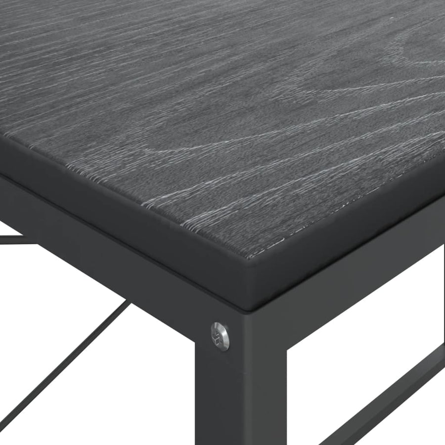 Computerbureau 110x60x70 cm bewerkt hout zwart