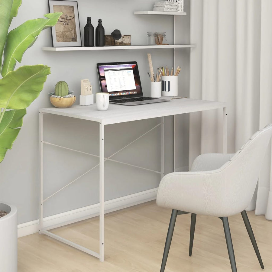 Computerbureau 110X60X70 Cm Spaanplaat Wit