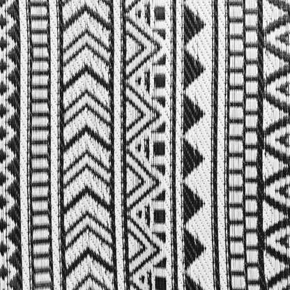 Buitenkleed 80X250 Cm Polypropeen Zwart 80 x 250 cm Zwart en wit