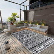 Outdoor rug ARAKIL 140x200 cm polypropylene black
