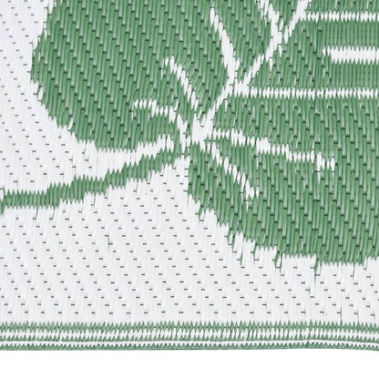 Buitenkleed Polypropeen Groen 120 x 180 cm green leaf pattern
