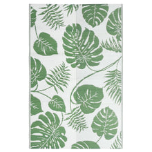 Buitenkleed Polypropeen Groen 190 x 290 cm green leaf pattern