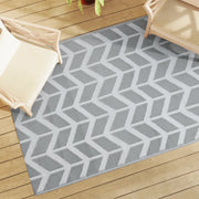 Outdoor rug ARAKIL 140x200 cm PP grey