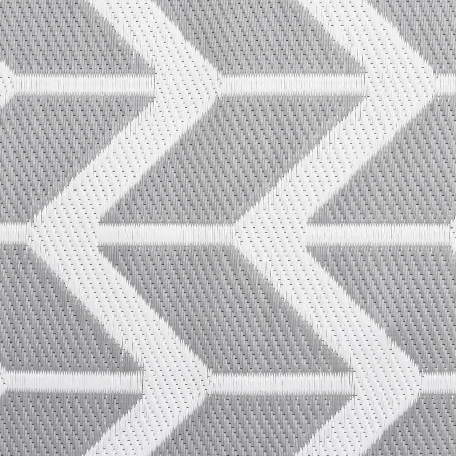 Buitenkleed 160X230 Cm Polypropeen Grijs 160 x 230 cm Wit en grijs