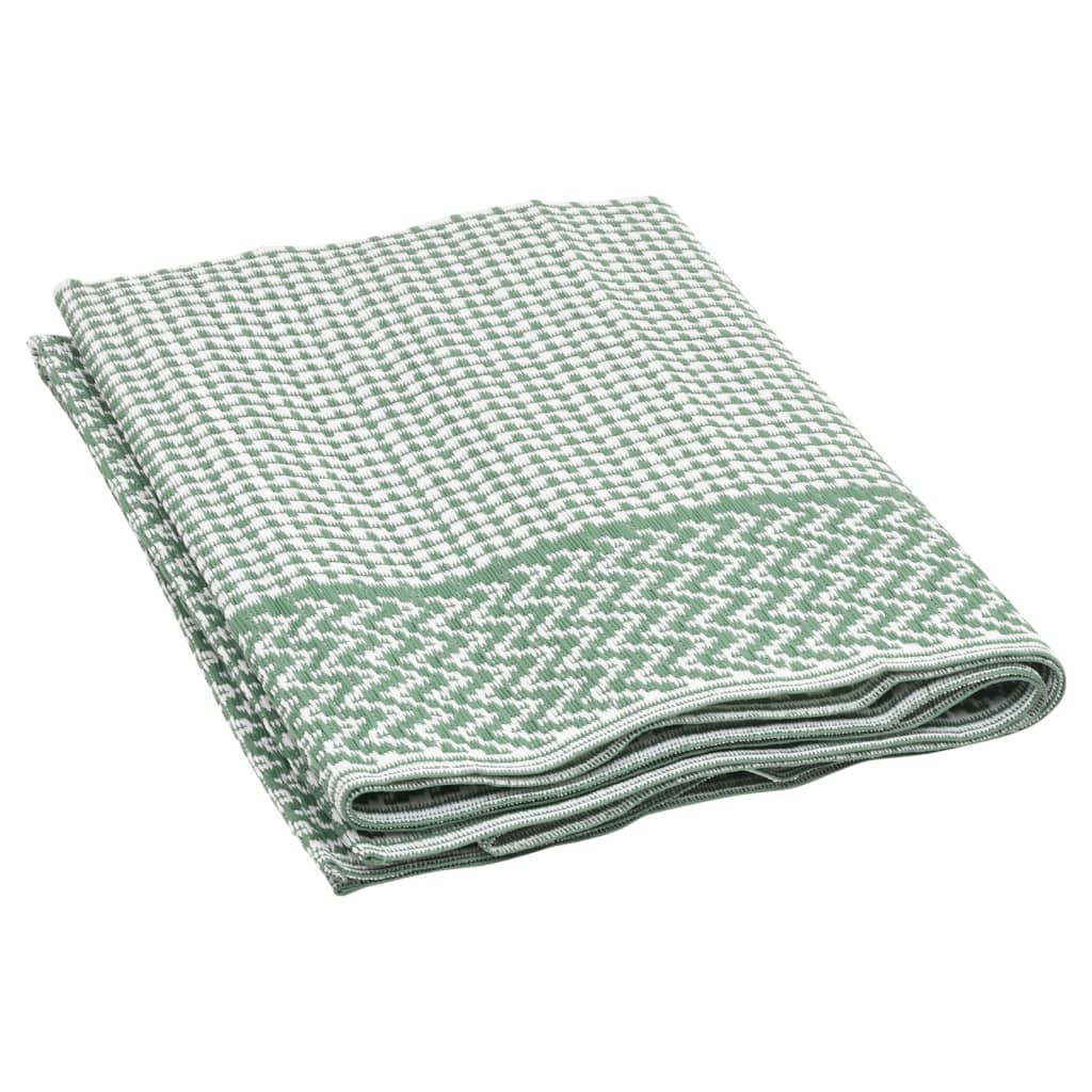 Buitenkleed Polypropeen 120 x 180 cm Groen en wit