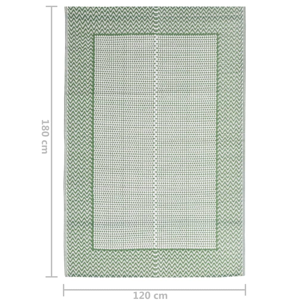 Buitenkleed Polypropeen 120 x 180 cm Groen en wit