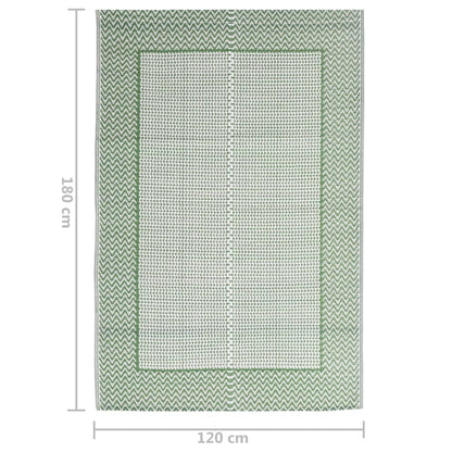 Buitenkleed Polypropeen 120 x 180 cm Groen en wit