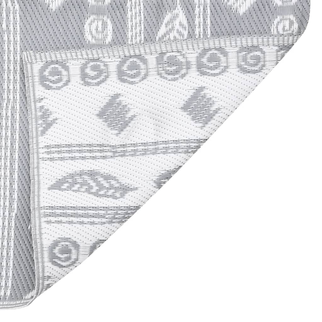 Buitenkleed Polypropeen Grijs 140 x 200 cm Grijs patroon