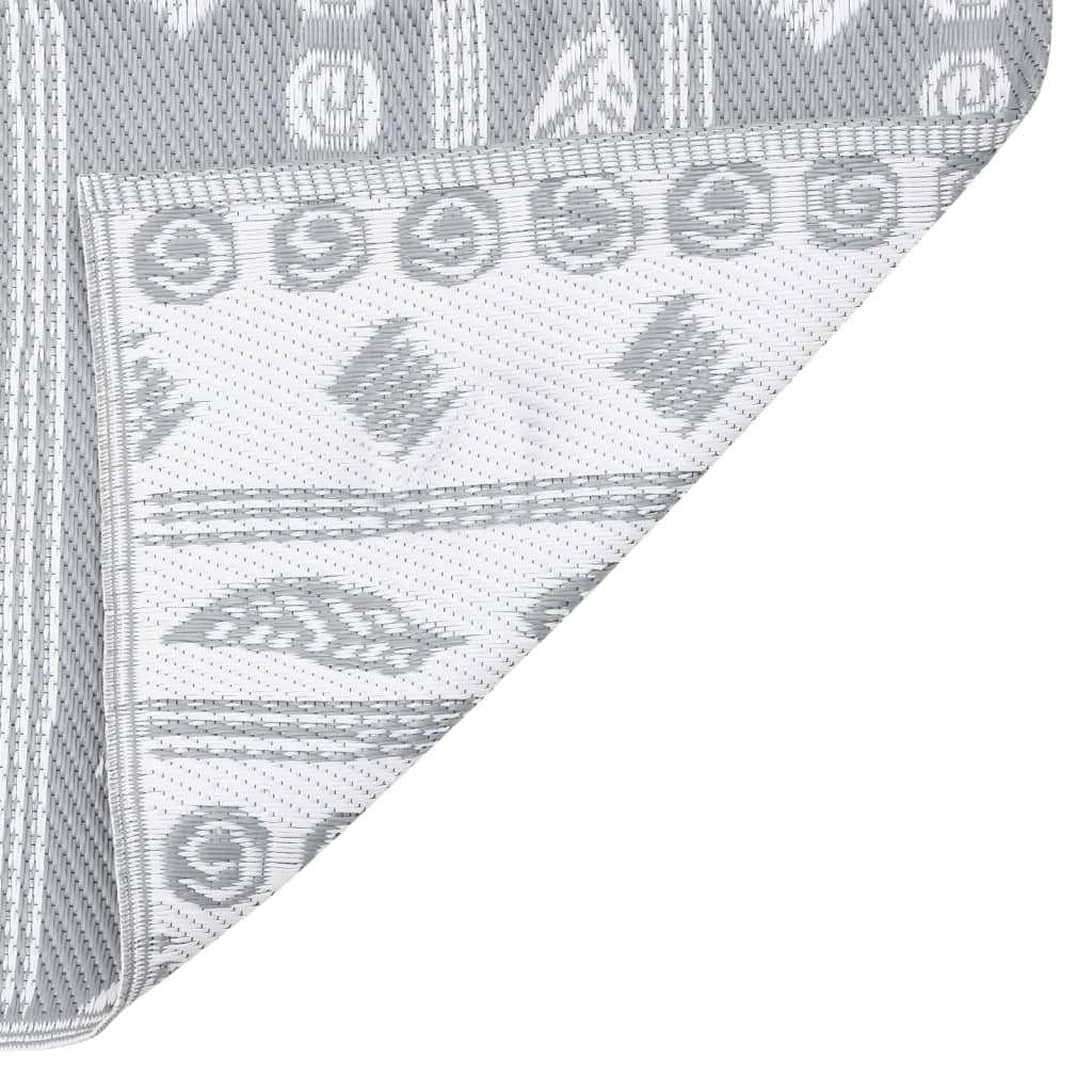 Buitenkleed Polypropeen Grijs 160 x 230 cm Grijs patroon