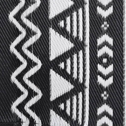 Buitenkleed 80X150 Cm Polypropeen Zwart 80 x 150 cm black pattern