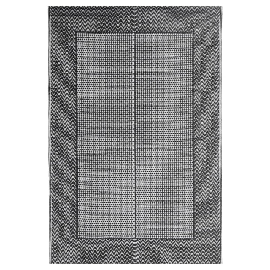 Buitenkleed Polypropeen 140 x 200 cm Zwart en grijs