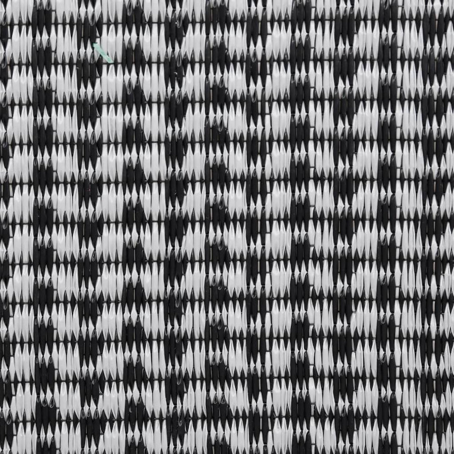 Buitenkleed Polypropeen 140 x 200 cm Zwart en grijs