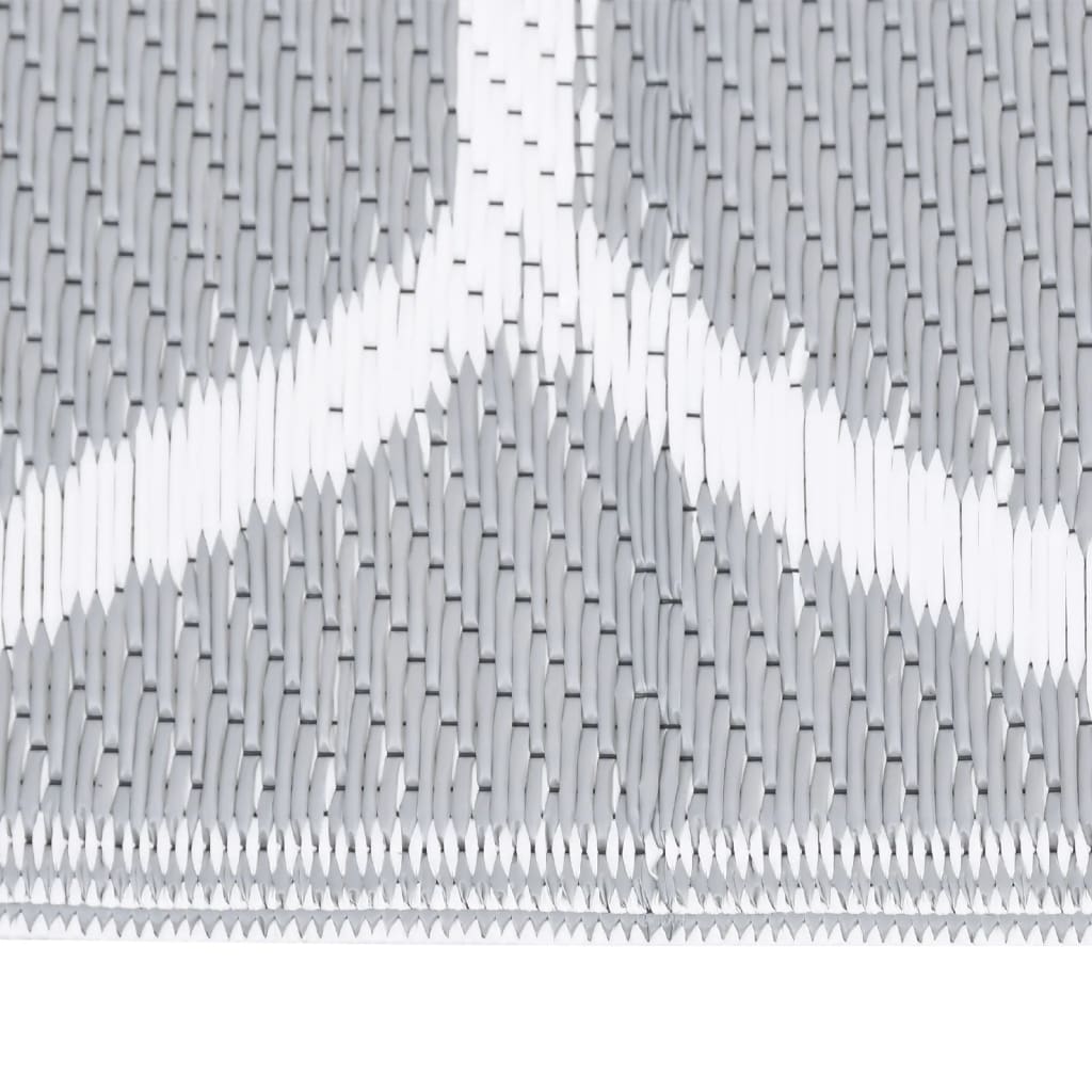 Buitenkleed 80X250 Cm Polypropeen Grijs 80 x 250 cm Grijs en wit