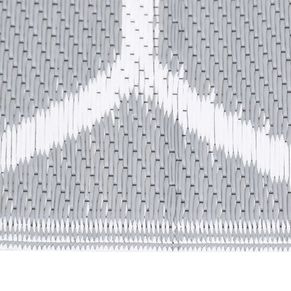 Buitenkleed 80X250 Cm Polypropeen Grijs 80 x 250 cm Grijs en wit