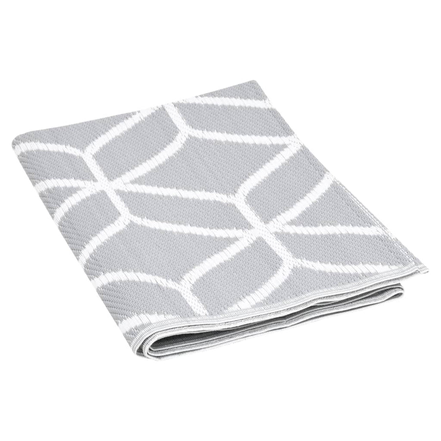 Buitenkleed Polypropeen 140 x 200 cm Grijs en wit