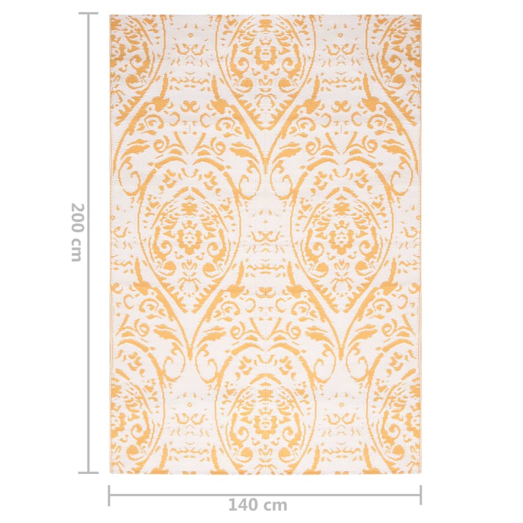 Buitenkleed Polypropeen 140 x 200 cm Geel