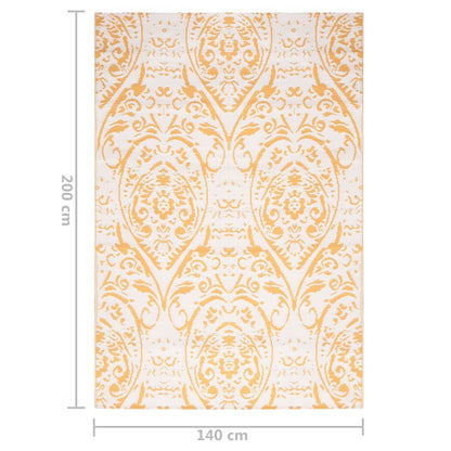 Buitenkleed Polypropeen 140 x 200 cm Geel