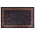 Vloerkleed 80x150 cm wasbaar anti-slip zwart goud