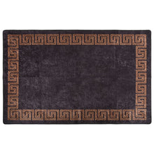 Vloerkleed Wasbaar Anti-Slip En Goudkleurig Zwart 80 x 150 cm