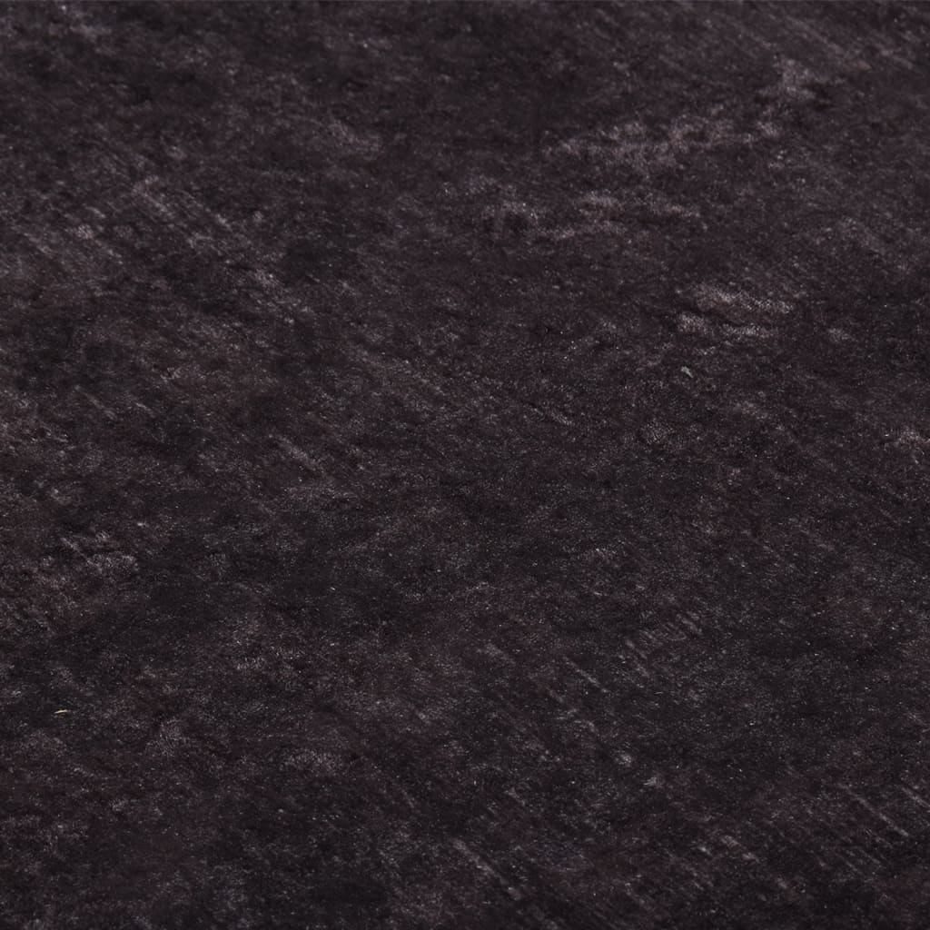 Vloerkleed Wasbaar Anti-Slip En Goudkleurig Zwart 80 x 150 cm