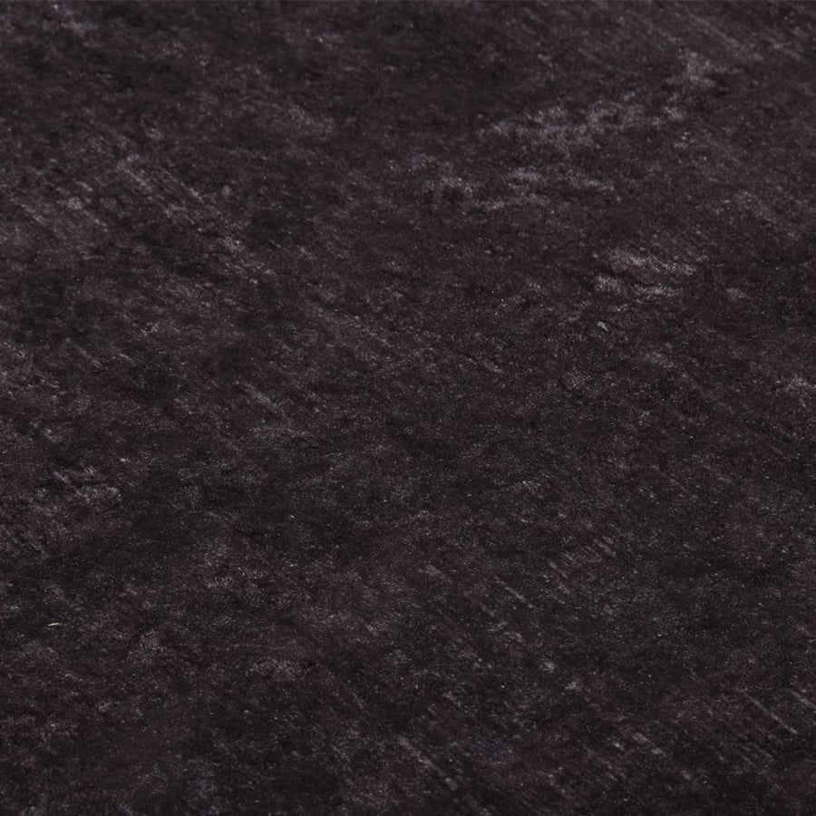 Vloerkleed Wasbaar Anti-Slip En Goudkleurig Zwart 80 x 150 cm