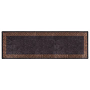 Washable anti-slip rug 80x300 cm black and gold
