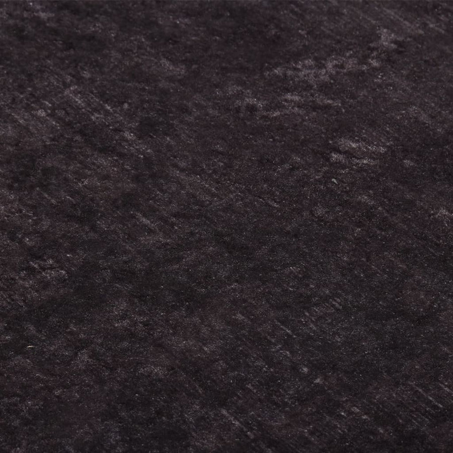 Vloerkleed Wasbaar Anti-Slip En Goudkleurig Zwart 80 x 300 cm