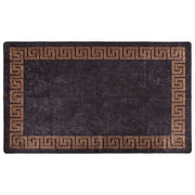 Vloerkleed wasbaar anti-slip 120x180 cm zwart goud