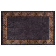 Washable anti-slip rug 160x230 cm black and gold-colored
