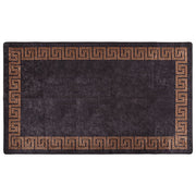 Vloerkleed 190x300 cm zwart goud anti-slip wasbaar