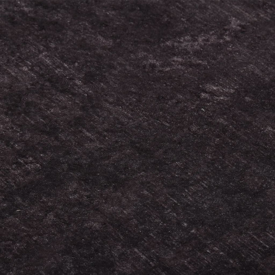 Vloerkleed Wasbaar Anti-Slip En Goudkleurig Zwart 190 x 300 cm