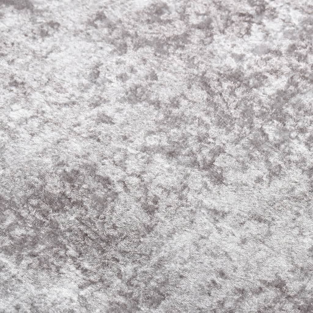 Vloerkleed Wasbaar Anti-Slip Grijs En Goud 160 x 230 cm