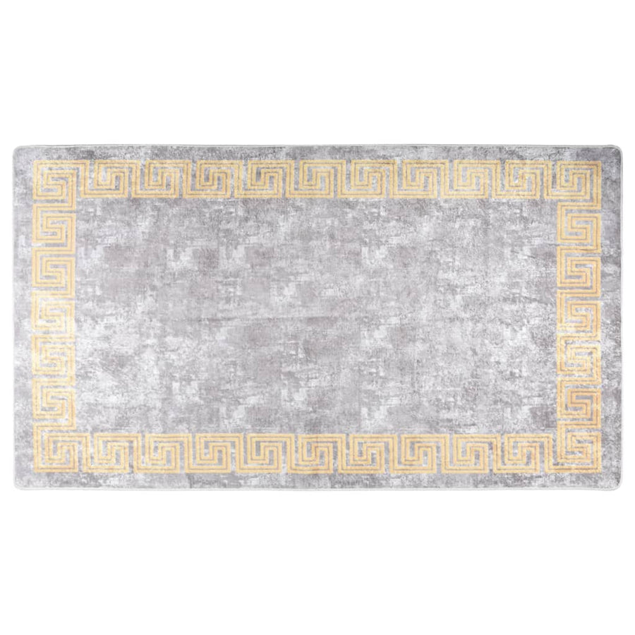 Vloerkleed wasbaar anti-slip 190x300 cm grijs 190 x 300 cm