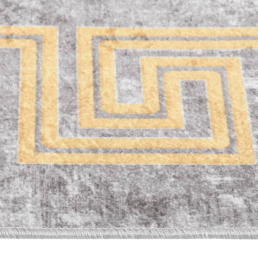 Vloerkleed wasbaar anti-slip 190x300 cm grijs 190 x 300 cm