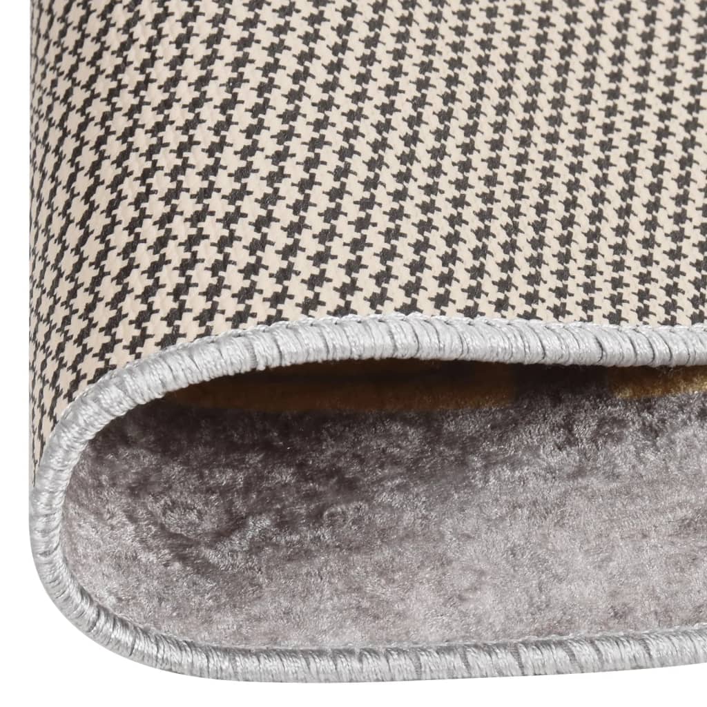 Vloerkleed wasbaar anti-slip ø120 cm grijs Ø 120 cm