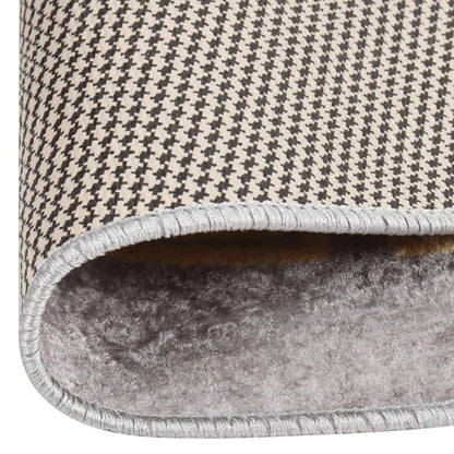 Vloerkleed wasbaar anti-slip ø120 cm grijs Ø 120 cm