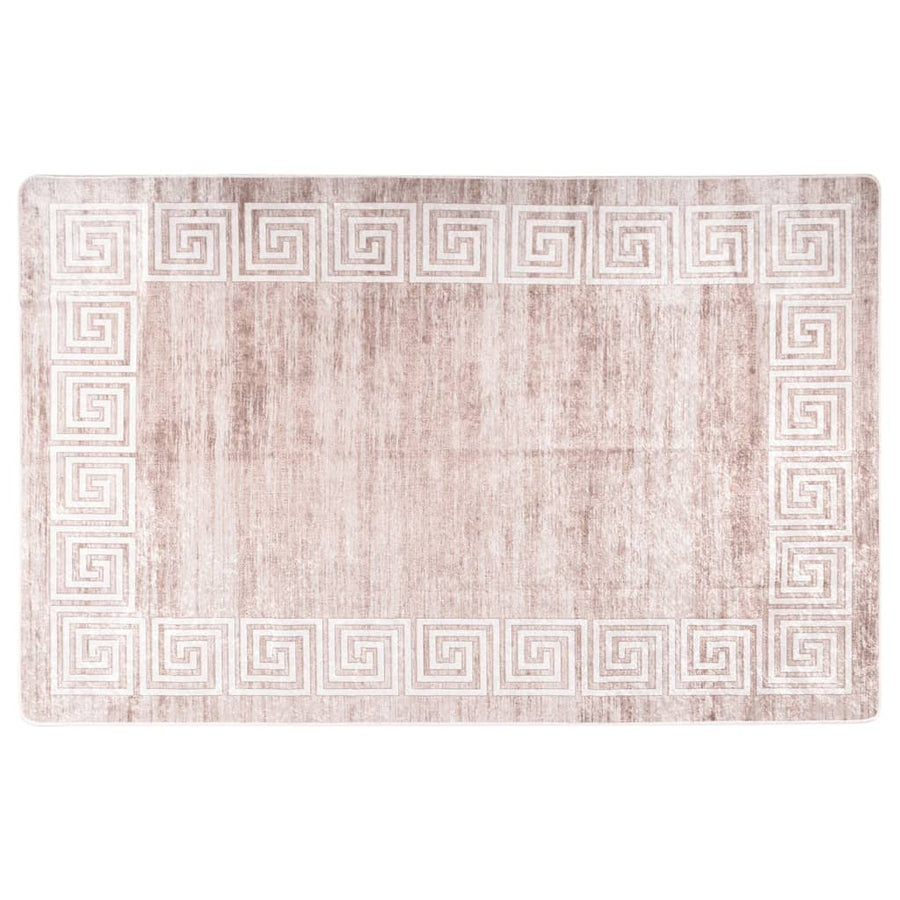 Vloerkleed Wasbaar Anti-Slip Beige En Goud 80 x 150 cm