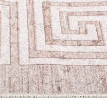 Vloerkleed Wasbaar Anti-Slip Beige En Goud 80 x 150 cm
