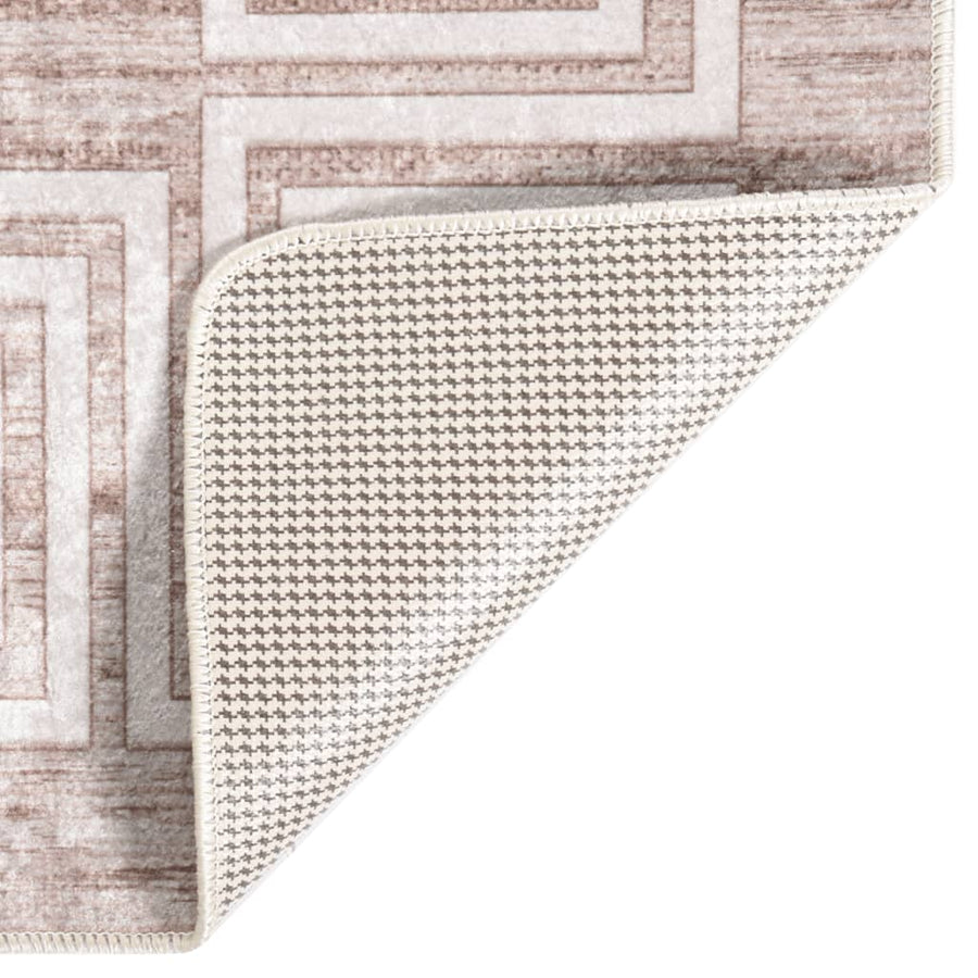 Vloerkleed Wasbaar Anti-Slip Beige En Goud 80 x 150 cm
