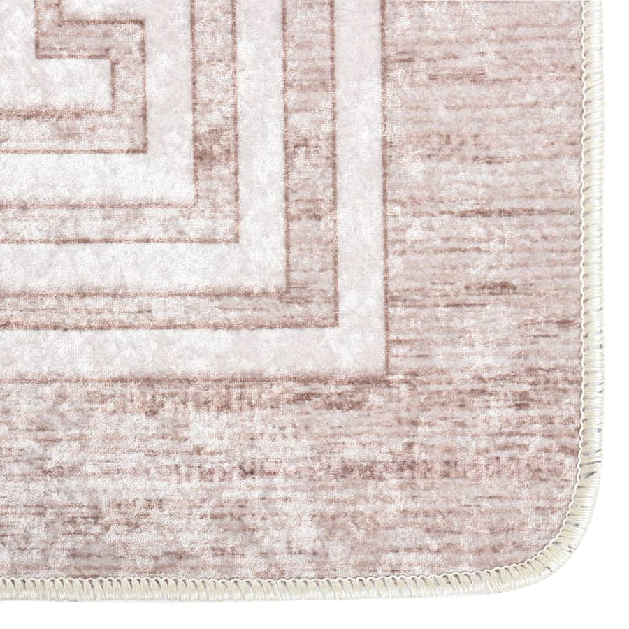 Vloerkleed Wasbaar Anti-Slip Beige En Goud 80 x 300 cm